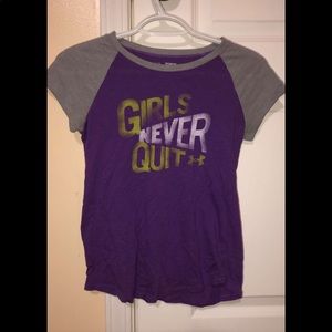 “Girls Never Quit” short sleeve tee | Ymd